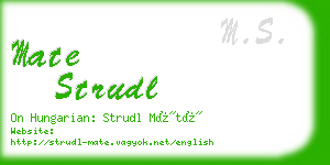 mate strudl business card